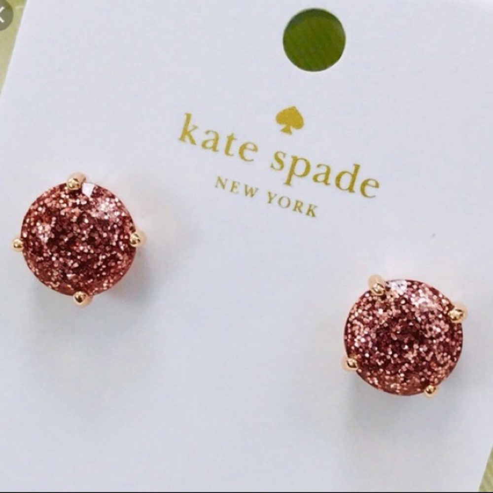 Rose Gold Sparkle Pair of Kate Spade Earrings